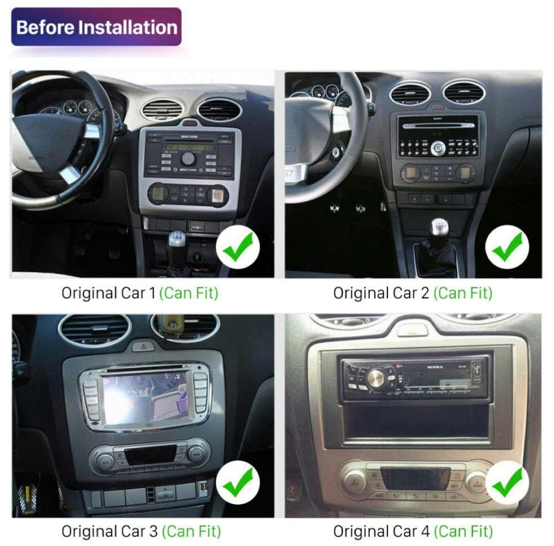 9"android 10  bilstereo  Ford Focus Mk2 auto AC ( 2004--2011) gps wifi carplay android auto blåtand rds Dsp 32gb