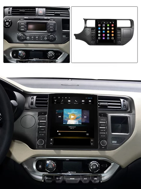 9"android 11,bilstereo  Kia  Rio (2011--2014) gps wifi carplay android auto blåtand rds Dsp 32gb  4G