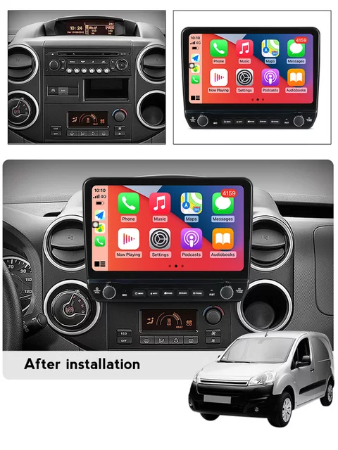 9"android 11 bilstereo ,Citroen  berlingo (2008---2019) gps wifi carplay android auto blåtand rds Dsp 32gb, 4G