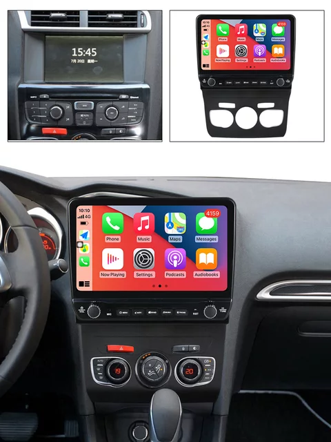 10.1"android 11,bilstereo Citroën C4L ( 2013---2016) gps wifi carplay android auto blåtand rds Dsp 32gb  4G