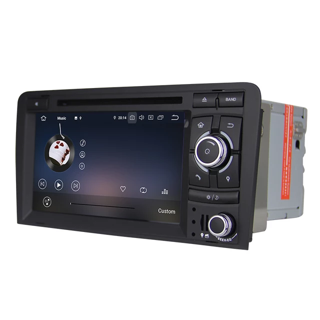 7"android 11, bilstereo  Audi A3,S3,SR3 ( 2003--2011) gps wifi carplay android auto blåtand rds Dsp  Dvd -Spelare  4G-Modul