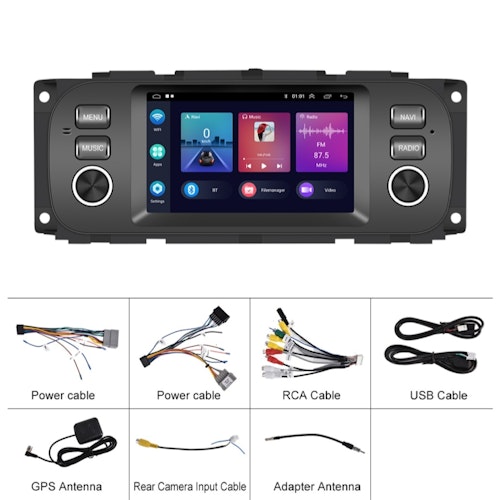 5"Android 12, bilstereo  Chrysler town& County,300M ,concorde,PT cruiser, sebring,(1999---2006) gps wifi Bluetooth  dsp 16gb carplay android auto