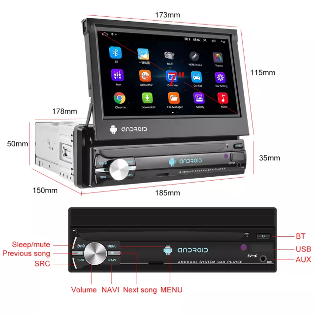 7"android 10 universal bilstereo  gps wifi  Bluetooth dsp 32GB
