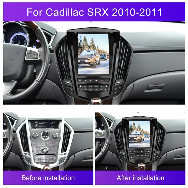 9.7"android 11  Bilstereo Cadillac SRX (2010--2011) gps wifi carplay android auto blåtand rds 32gb