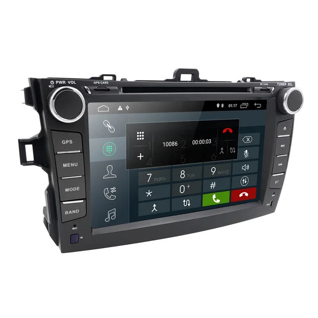 7"android 11 bilstereo  Toyota Corolla   TOYOTA COROLLA E140 E150 (2006-2013) gps  wifi carplay android auto blåtand rds 32GB 32gb