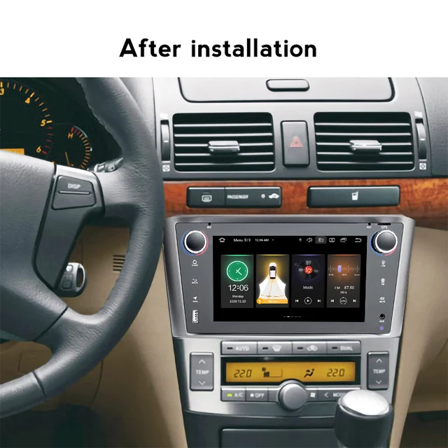 7"android 11 bilstereo  TOYOTA Avensis ( 2002--2008) gps wifi carplay android auto blåtand rds Dsp 64gb