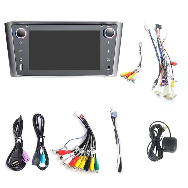 7"android 11 bilstereo  TOYOTA Avensis ( 2002--2008) gps wifi carplay android auto blåtand rds Dsp 64gb