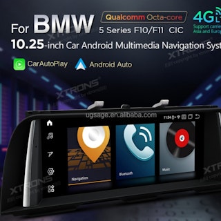 10,25" android 11 bilstereo  BMW 5-serie F10/F11 (2010---2012) med cic System gps wifi carplay android auto blåtand 32gb