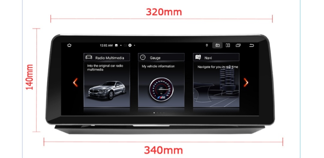 12.3" android 12 bilstereo BMW E60 E61 E62 2009---2010 CIC system  64gb Carplay android auto blåtand gps 4g wifi modul