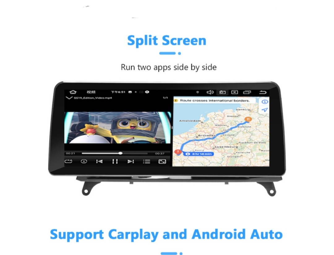 12.3 " android 12 bilstereo  BMW X5 E70 X6 E71 2007-2010 CCC system  64GB gps wifi carplay android auto  dsp 4G