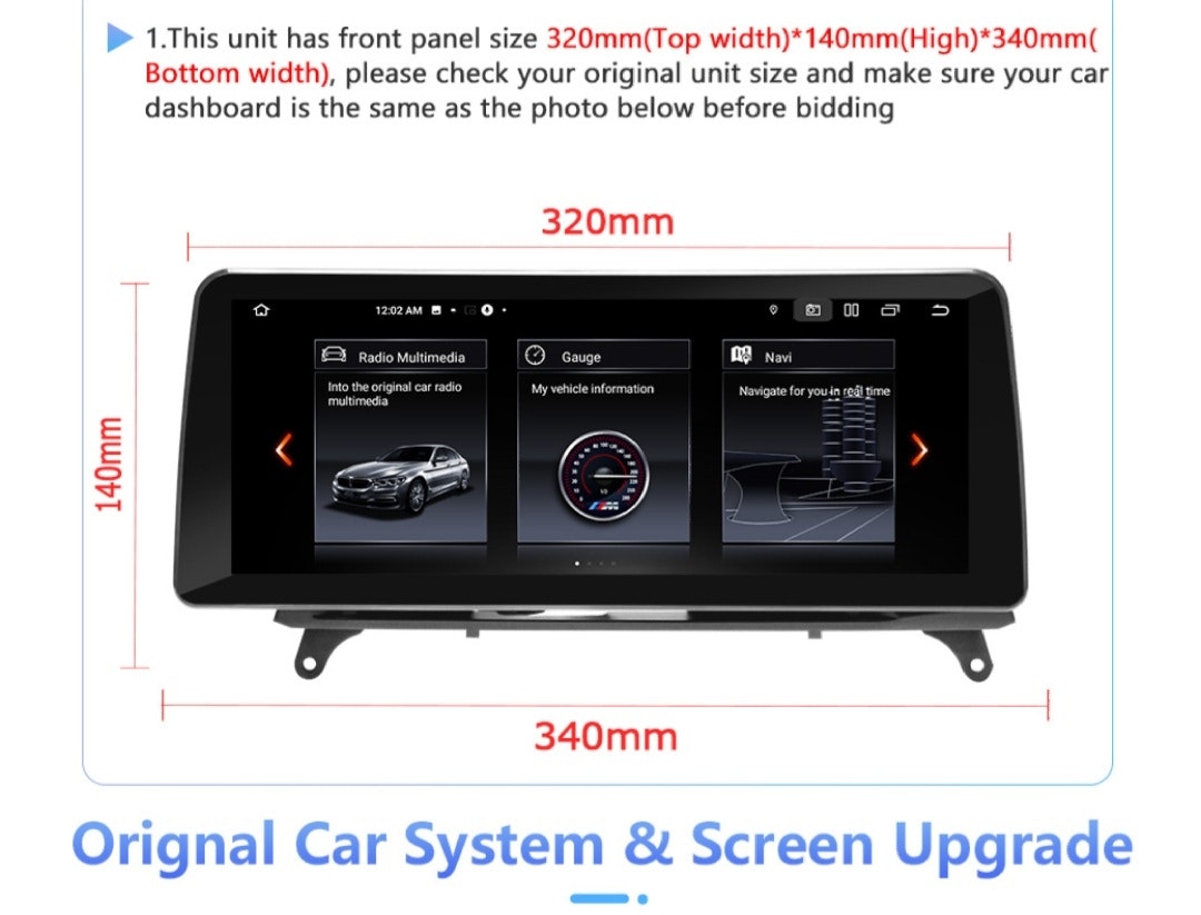 12.3" android 12. Bilstereo BMW X5 E70 X6 E71 2011-2013 CIC system  gps wifi carplay android auto blåtand 64gb  4g
