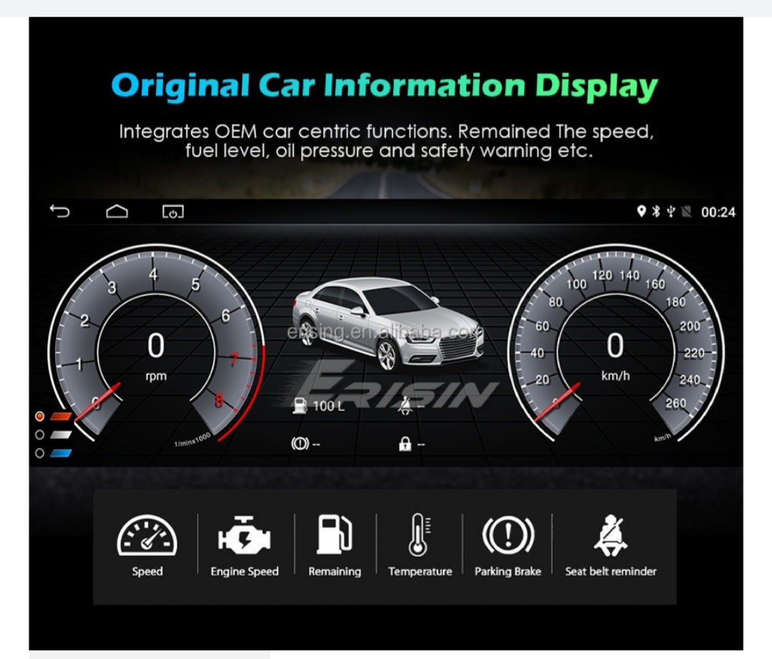 10 25 " android 11,bilstereo  Audi Q5(2009--2016) GPS, wifi, 64GB, blåtand, carplay(låg konfiguration  bil utan gps)