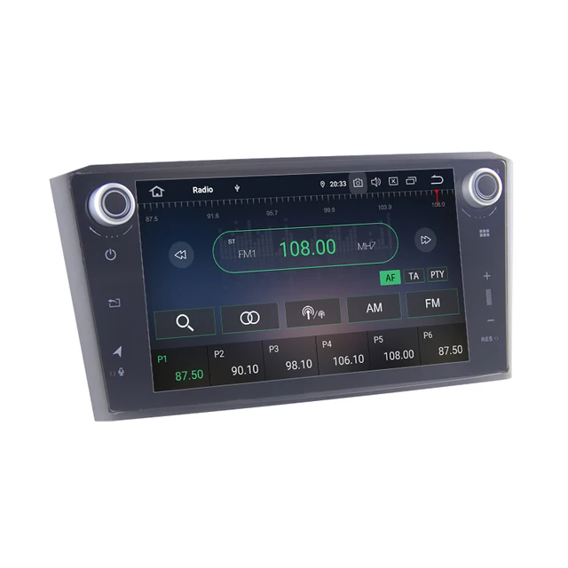8"android 10 bilstereo Toyota Avensis (2003--2008) gps carplay android auto blåtand rds Dsp 32gb wifi