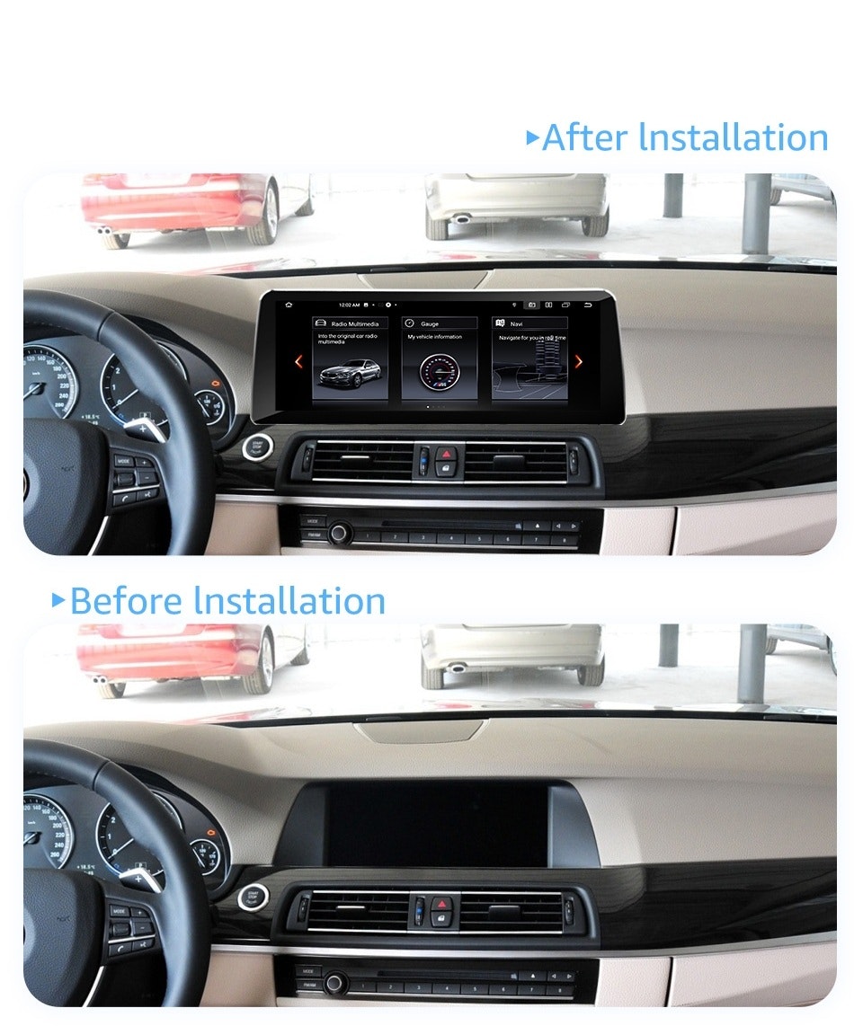 12.3" android 12 bilstereo  BMW 5 Series F10/F11 520i 525i 528i  CIC System (2011-2012)     (2011---2012  CIC system  gps carplay android auto blåtand rds Dsp 64GB  4G wifi modul