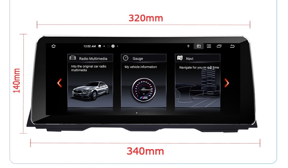12.3" android 12 bilstereo BMW 5 Series F18  2010---2015    gps carplay android auto blåtand rds Dsp 64GB  4G wifi modul