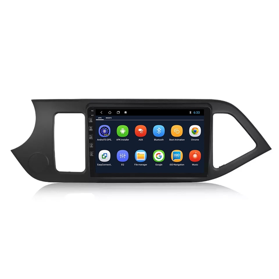 9" android 10 bilstereo Kia Picanto ( 2011---2017) gps wifi carplay android auto blåtand rds Dsp 32gb 4G wifi modul