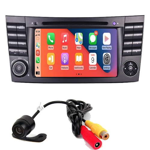 7"android 11 bilstereo Mercedes Benz  E-Class ( 2002--2008) gps wifi carplay android auto blåtand rds Dsp 32gb