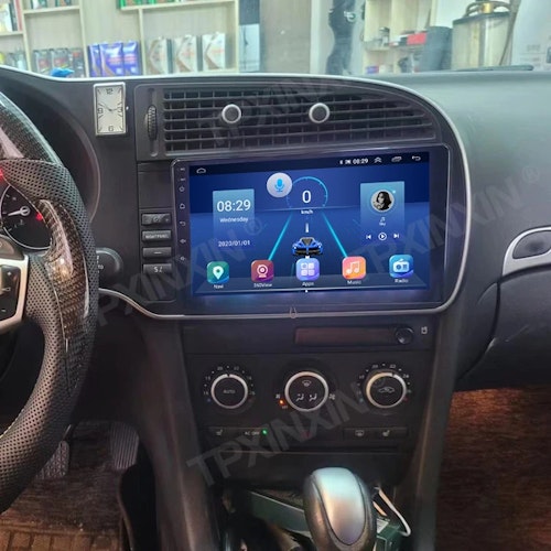9"android 12,bilstereo SAAB 9-3 ( 2007---2014) GPS WIFI carplay android auto blåtand rds,FM,AM , Dsp, 32GB, 4G wifi modul