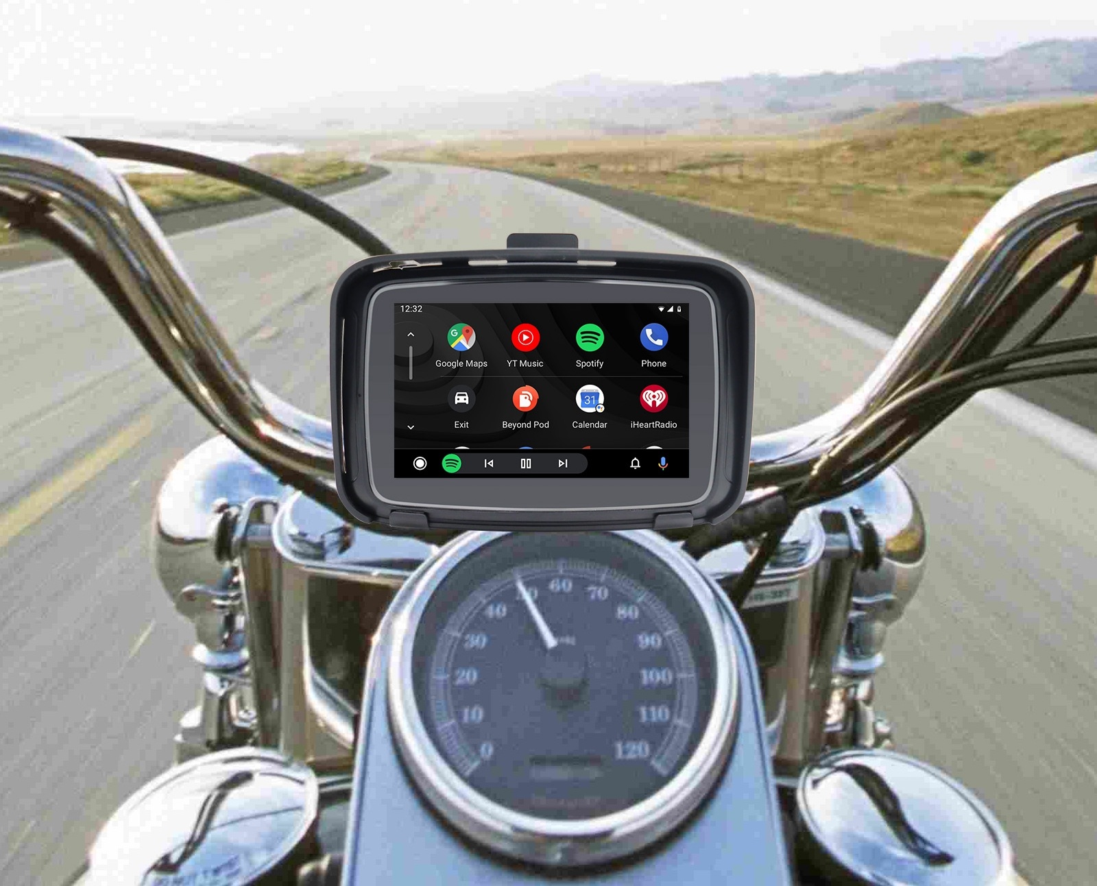 5"android 10 motorcykel  navigator  carplay wifi Bluetooth