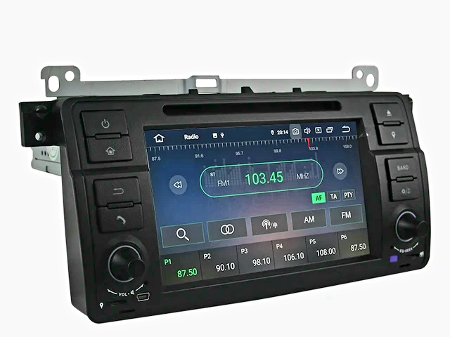 7"android  12 bilstereo  BMW E46/M3 /318i/320i/325i ( 1998---2006) gps carplay android auto blåtand rds Dsp 64gb 4g Wifi dvd spelare