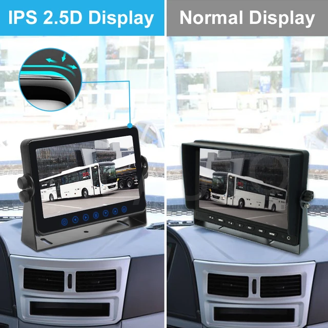 7" HD monitor med pekknappar