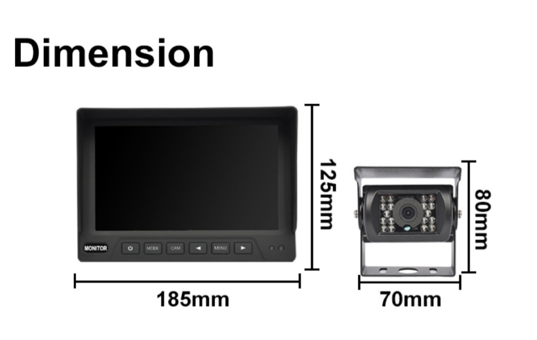 7"  lastbil dvr monitor