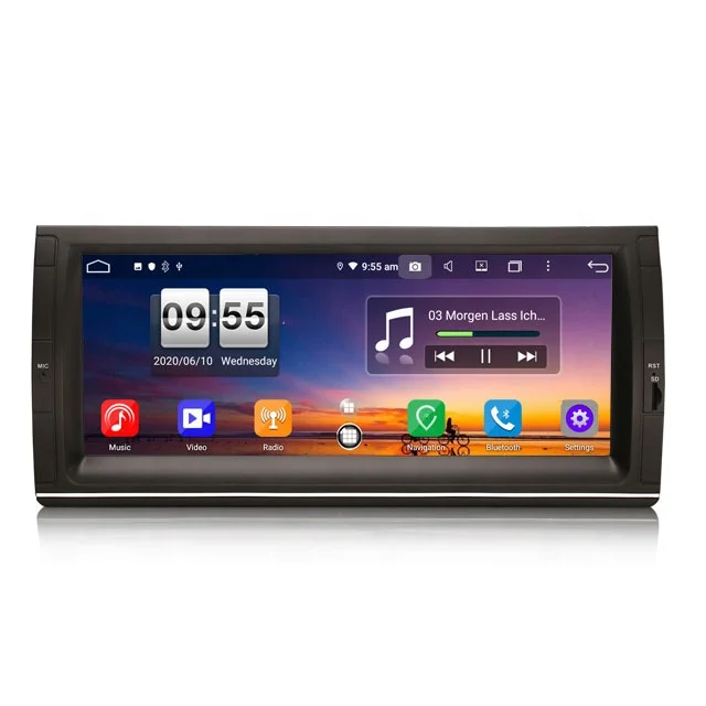 10.25" android 12 bilstereo BMW E39 (1996--2003) gps wifi carplay android auto blåtand rds Dsp 32gb