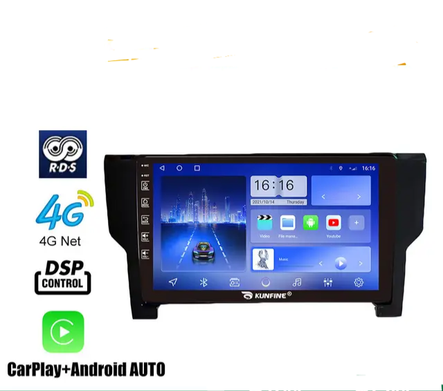 10" android 12 bilstereo VW Passat  (2019---2020) gps wifi carplay android auto blåtand rds Dsp 64gb 4G-MODUL