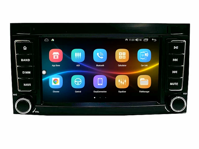 7" android 12 bilstereo VW T5 Multivan 2009 VW Transporter 2009  Gps wifi carplay android auto blåtand rds Dsp 64gb  4G-MODUL