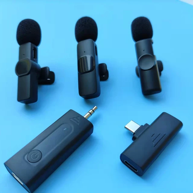 Trådlös lavalier mikrofon system till iphone_ Bluetooth högtalare,  systemkamera och ipad