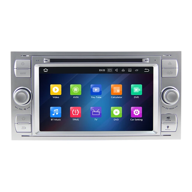 7" android 12. Gråfärg Bilstereo ,dvd-spelare  Ford kuga/Transit/s-max  /Connect/ Fusion/Galaxy/ Fiesta(2005---2011) GPS wifi carplay android auto blåtand rds Dsp 64gb, 4g wifi