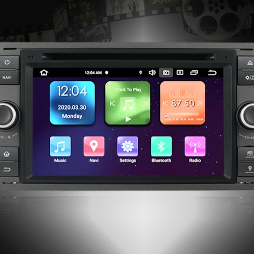 7" android 12. Bilstereo ,dvd-spelare  Ford kuga/Transit/s-max  /Connect/ Fusion/Galaxy/ Fiesta(2005---2011) GPS wifi carplay android auto blåtand rds Dsp  32Gb