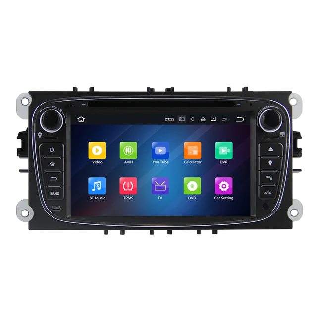 7" android 12. Bilstereo ,dvd-spelare  Ford Mondeo/Focus/s-max  /C-max/ Galaxy/(2007---2011) GPS wifi carplay android auto blåtand rds Dsp  GSM 128 GB, 4G wifi modul