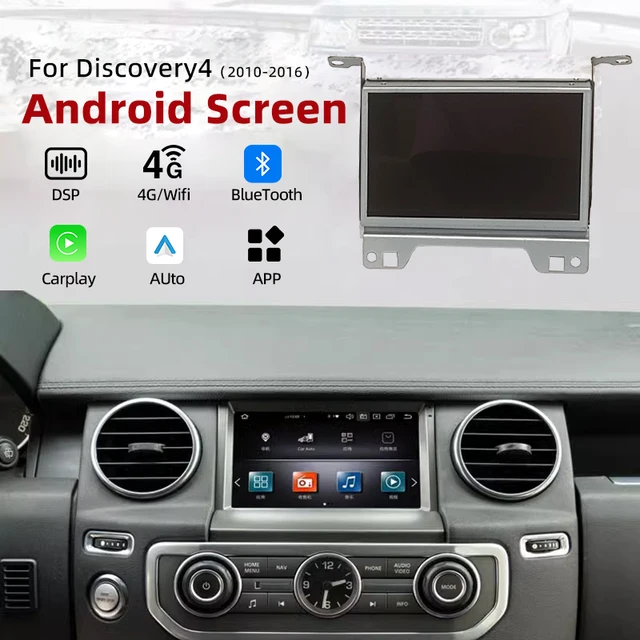 7"android 12 bilstereo  Land rover discovery 4 ( 2010--2016) gps wifi carplay android auto blåtand rds Dsp 128GB  4G-modul