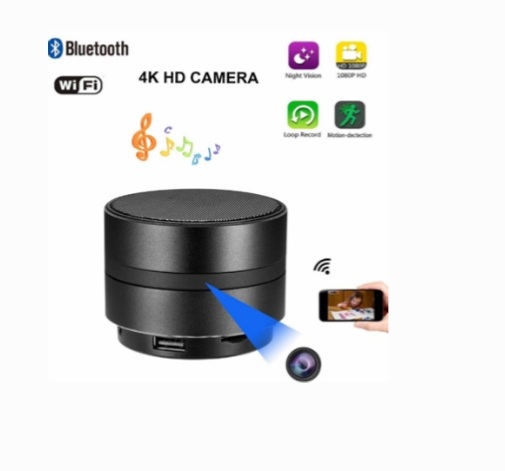Bluetooth  wifi högtalare  med dold kamera