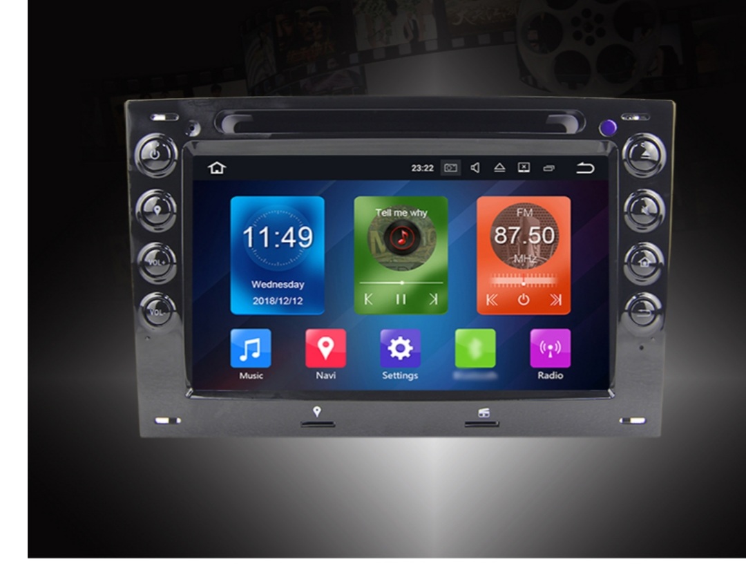 7"android 12 bilstereo  Renault Megane 2 (  2004--2008  ) gps carplay android auto blåtand rds Dsp 32gb dvd-spelare