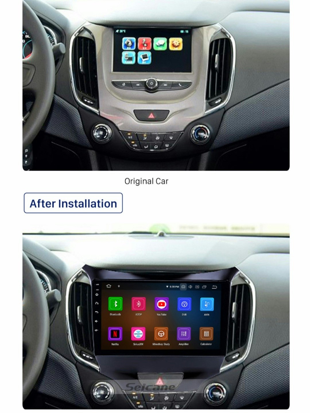 9"android 11 bilstereo  Chevrolet Cruze ( 2015--2018) gps wifi carplay android auto blåtand rds Dsp 32gb 4G SIM