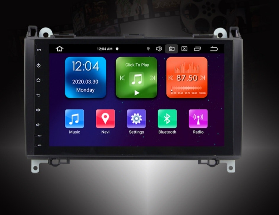 9" Android14.0  Bilstereo  Mercedes Benz  B200 A/B Class W169 W245 (2004--2011) Gps carplay android auto blåtand rds Dsp  RAM: 8GB,ROM:128GB,  wifi,4G LTE