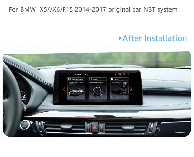 12.3"android12, bilstereo BMW x5/x6/F15 NBT system (2014---2017) gps wifi carplay android auto blåtand rds Dsp 64gb 4GSIM