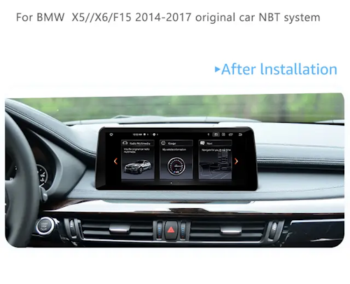 12.3"android12, bilstereo BMW x5/x6/F15 NBT system (2014---2017) gps wifi carplay android auto blåtand rds Dsp 64gb 4GSIM
