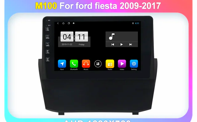 9" android 12 bilstereo  Ford Fiesta (2009-2017) gps wifi carplay android auto blåtand rds Dsp 64gb 4GSIM