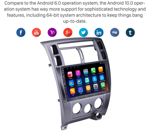 10,1 " android 12 bilstereo  Hyundai Tucson  (2006--2013) gps wifi carplay android auto blåtand rds Dsp 64gb 4GSIM
