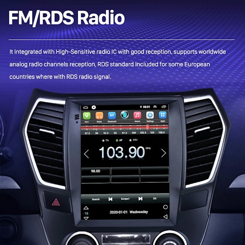 9.7"android 12 bilstereo Hyundai Tucson (2010--2015) gps wifi carplay android auto blåtand rds Dsp 64gb 4GSIM