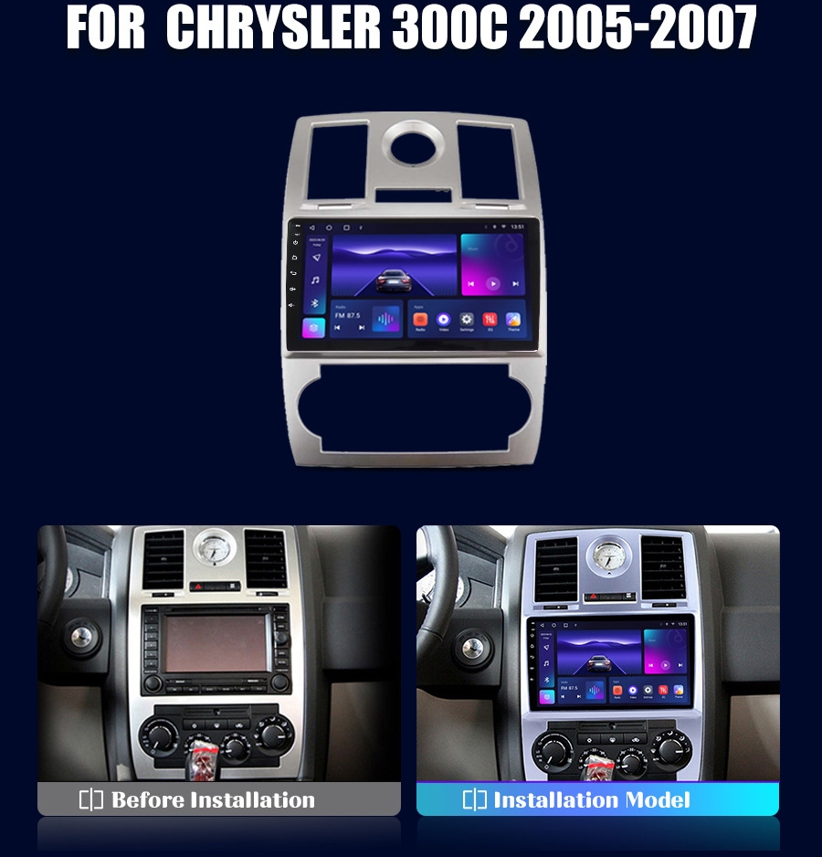 9"android 12, bilstereo Chrysler aspen  300C (2004---2011),Wifi,gps  32gb,dsp,blåtand ,carplay ,android auto,ROM:64GB,RAM: 4GB, 4GSIM