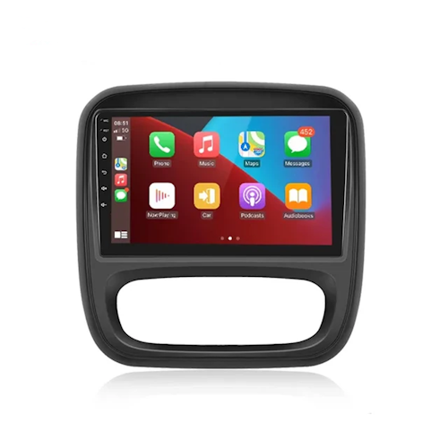 9"android 12,bilstereo Renault Trafic(2014--2023) gps wifi carplay android auto ROM: 64GB, RAM: 4GB Blåtand RDS DSP, 4GSIM