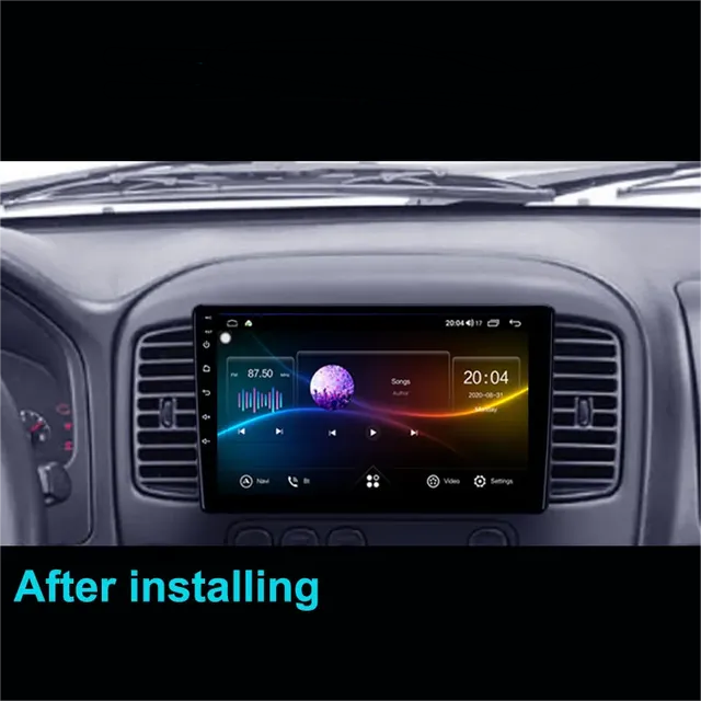9"android 11, bilstereo  Ford Escape ( 2000--2007) gps wifi carplay android auto blåtand rds Dsp RAM:2GB ,ROM: 32GB