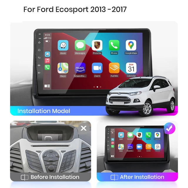 9"android 11,bilstereo  Ford Ecosport  (2013--2017) gps wifi carplay android auto blåtand rds Dsp RAM:2GB, ROM:32GB
