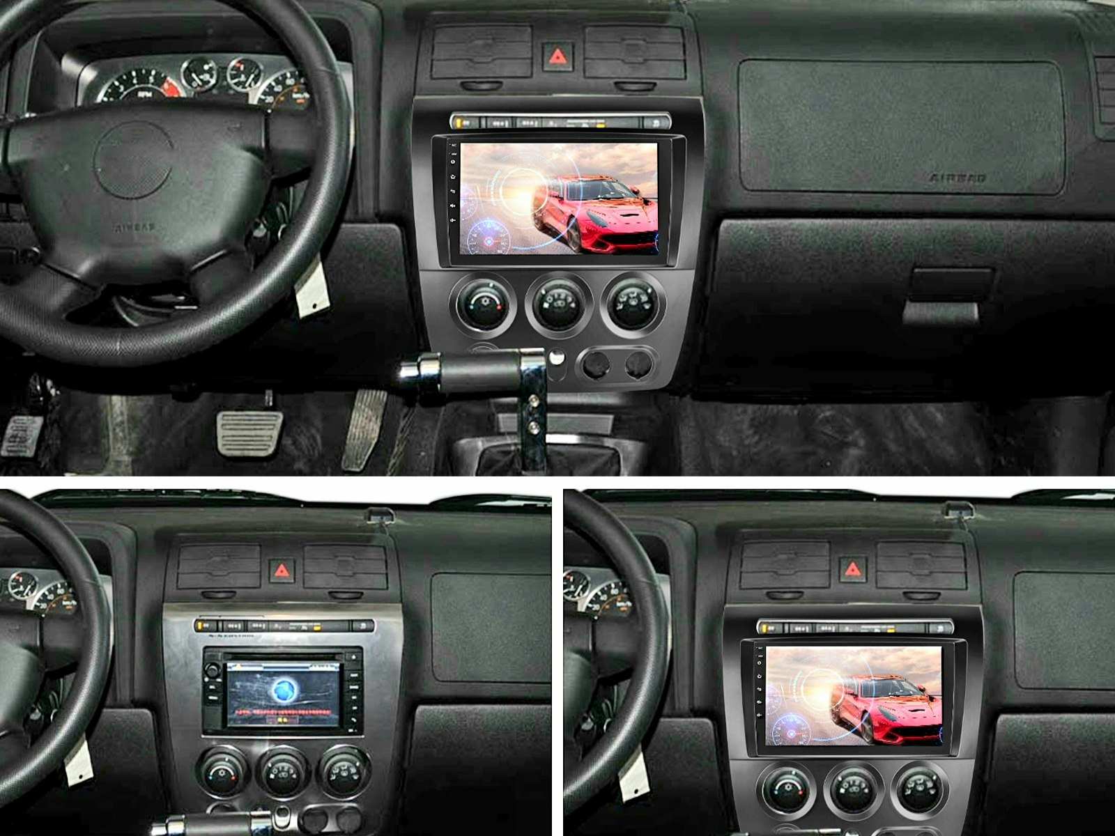 9"android 11,bilstereo  Hummer H3 (2005--2010) Gps,RDS Dsp Carplay android auto blåtand  32GB
