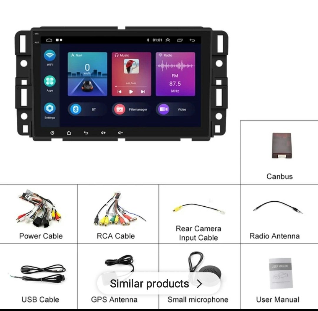 8"android 11, bilstereo  Hummer H2 (2008--2009) gps wifi carplay android auto blåtand rds Dsp 32GB