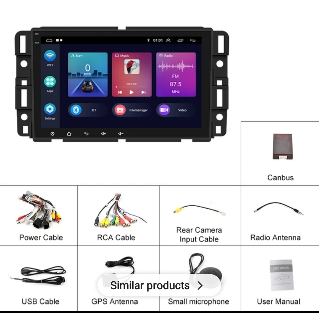 8"android 11,bilstereo  Chevrolet Avalanche (2007--2011) gps wifi carplay android auto blåtand rds Dsp 32gb